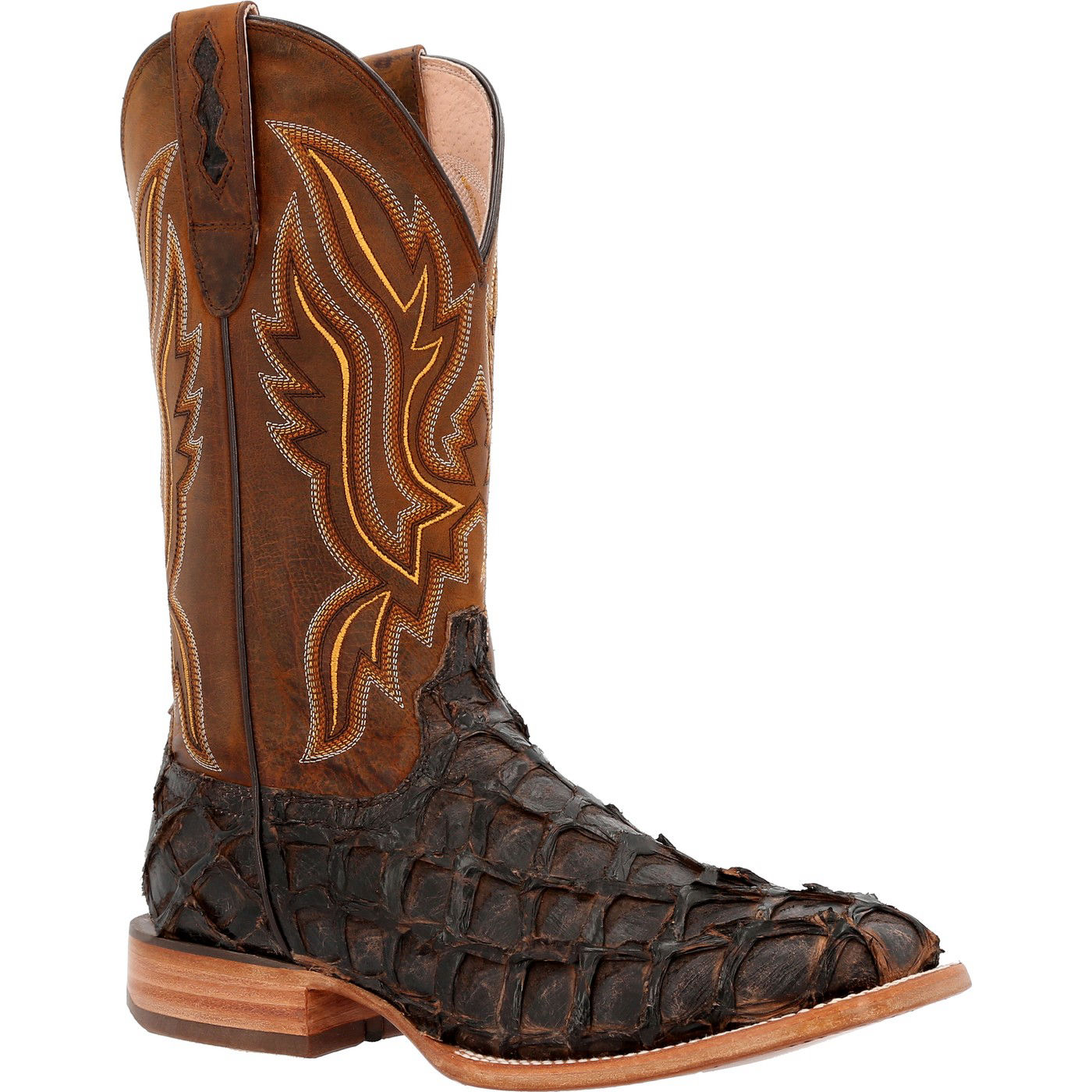 Durango® Premium Exotics Dark Brown Pirarucu Western Boot