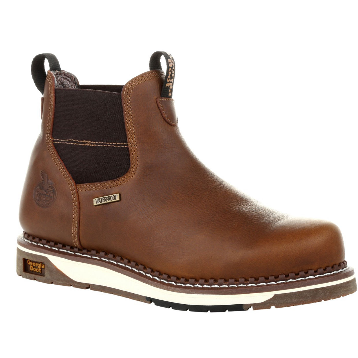 Georgia Boot AMP LT Wedge Steel Toe Waterproof Chelsea Work Boot
