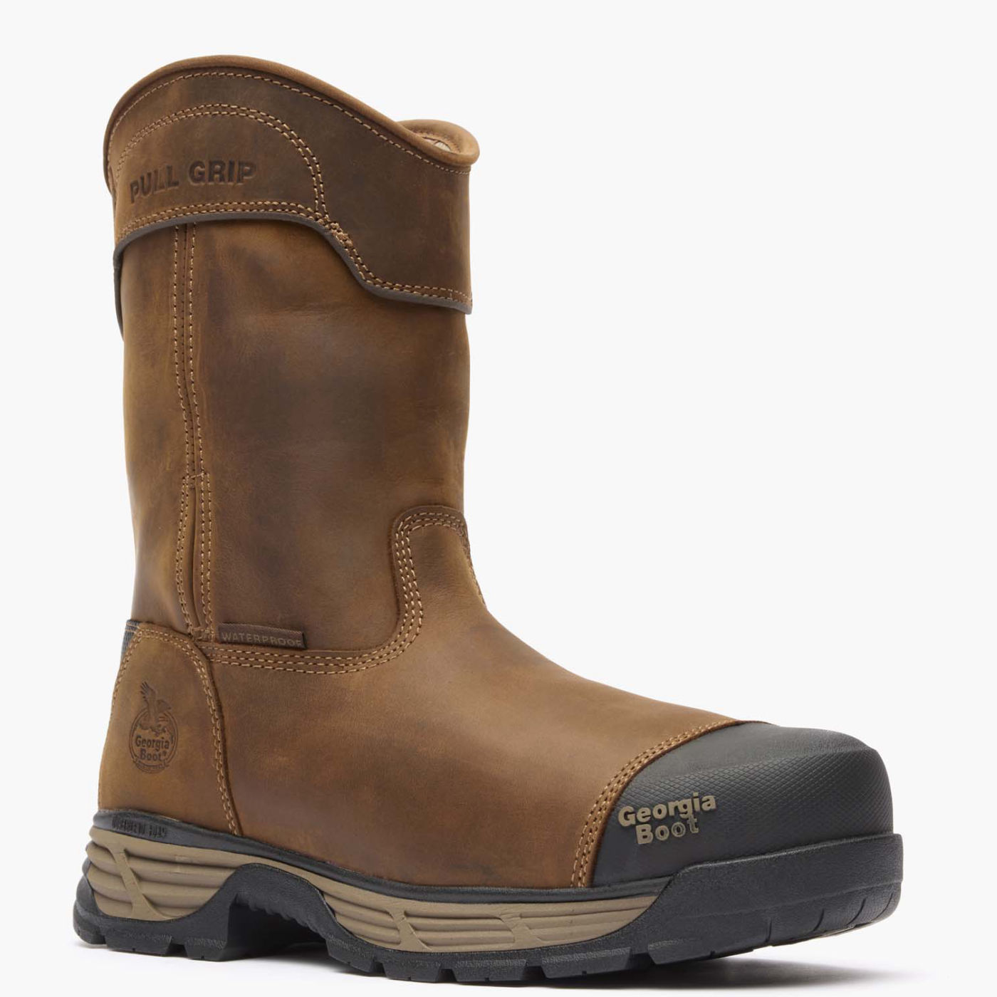 Georgia Boot Durablend Edge 10" Waterproof Alloy Toe Pull On Work Boot