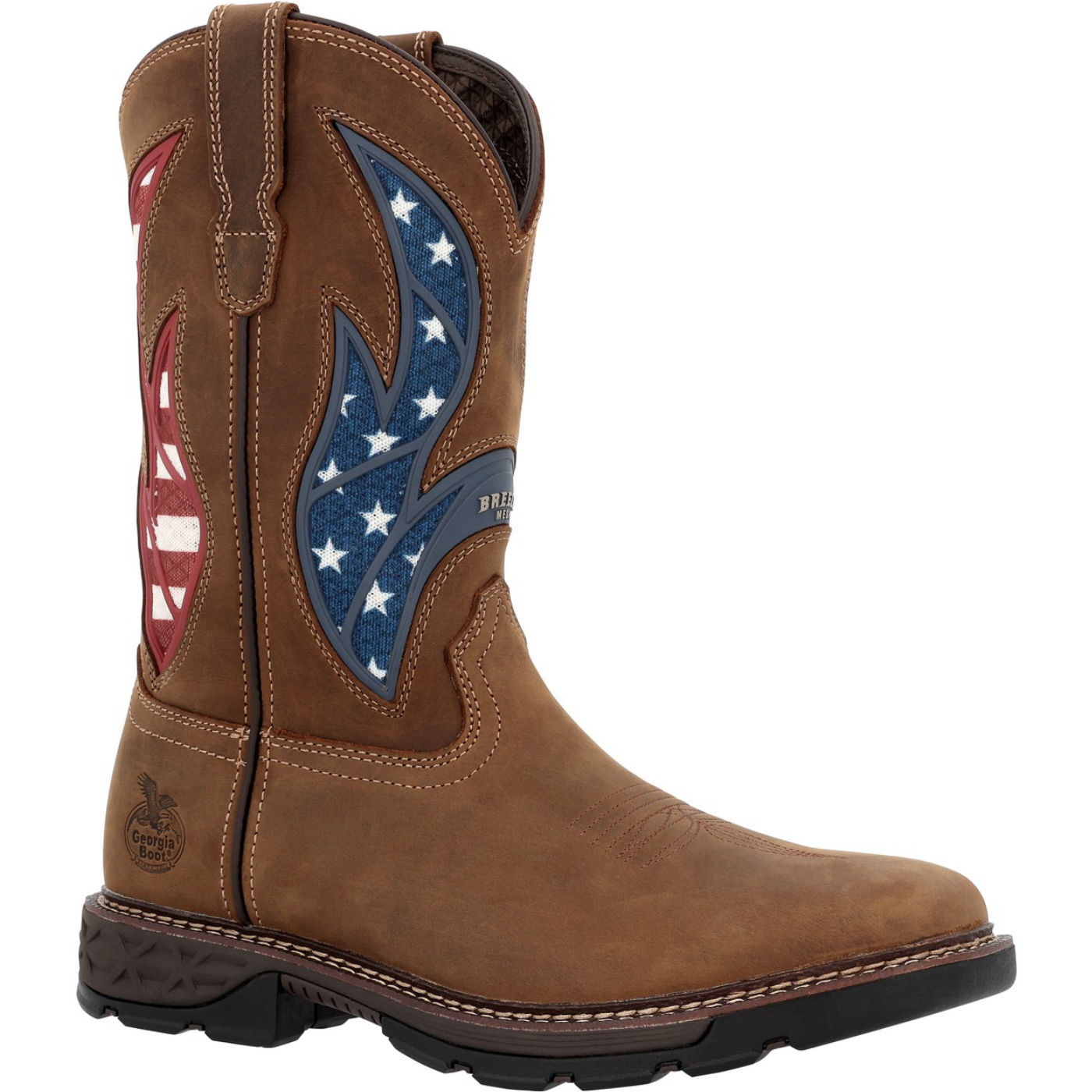 Georgia Boot Carbo-Tec FLX 11" Patriotic Alloy Toe Pull-On Work Boot